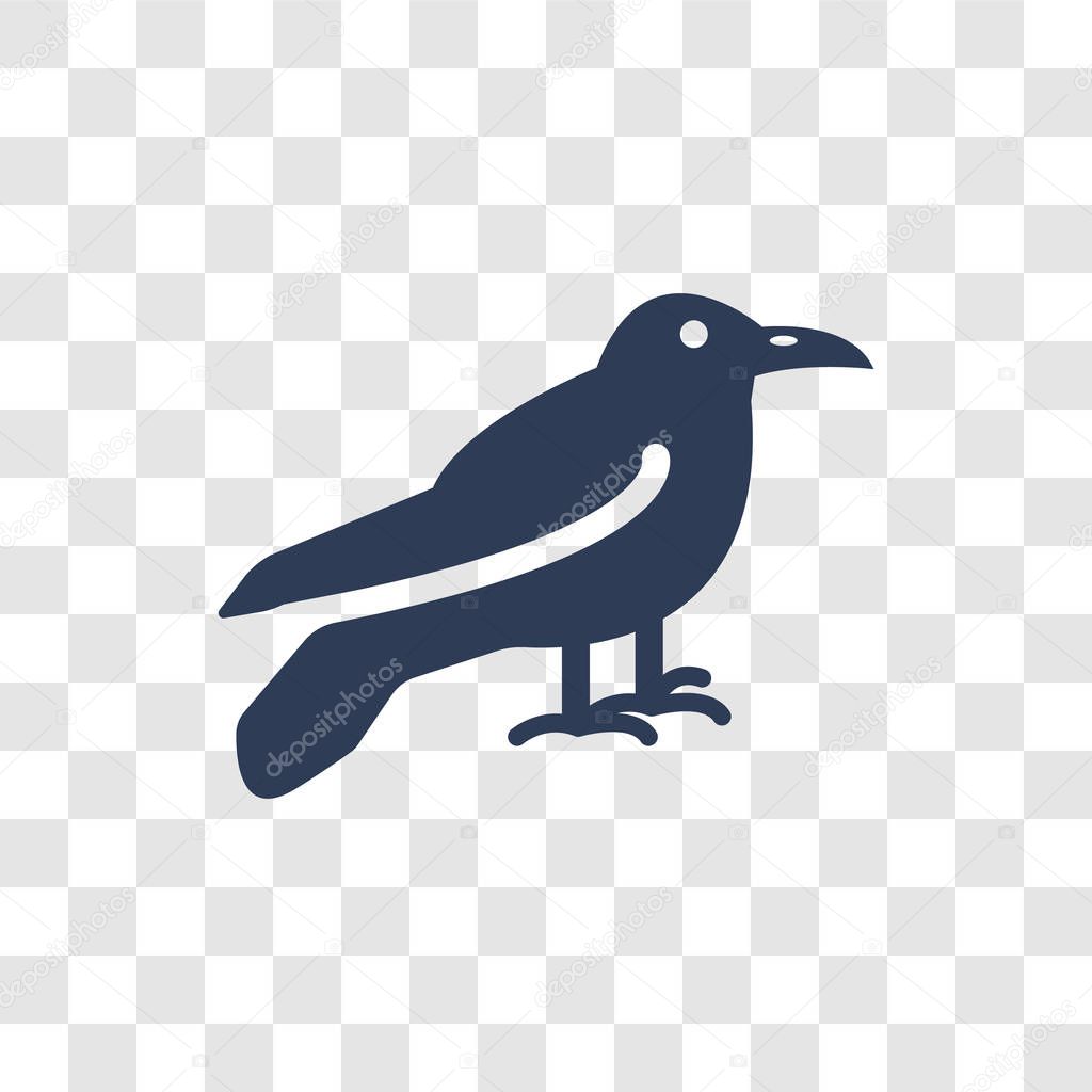 Crow icon. Trendy Crow logo concept on transparent background from animals  collection