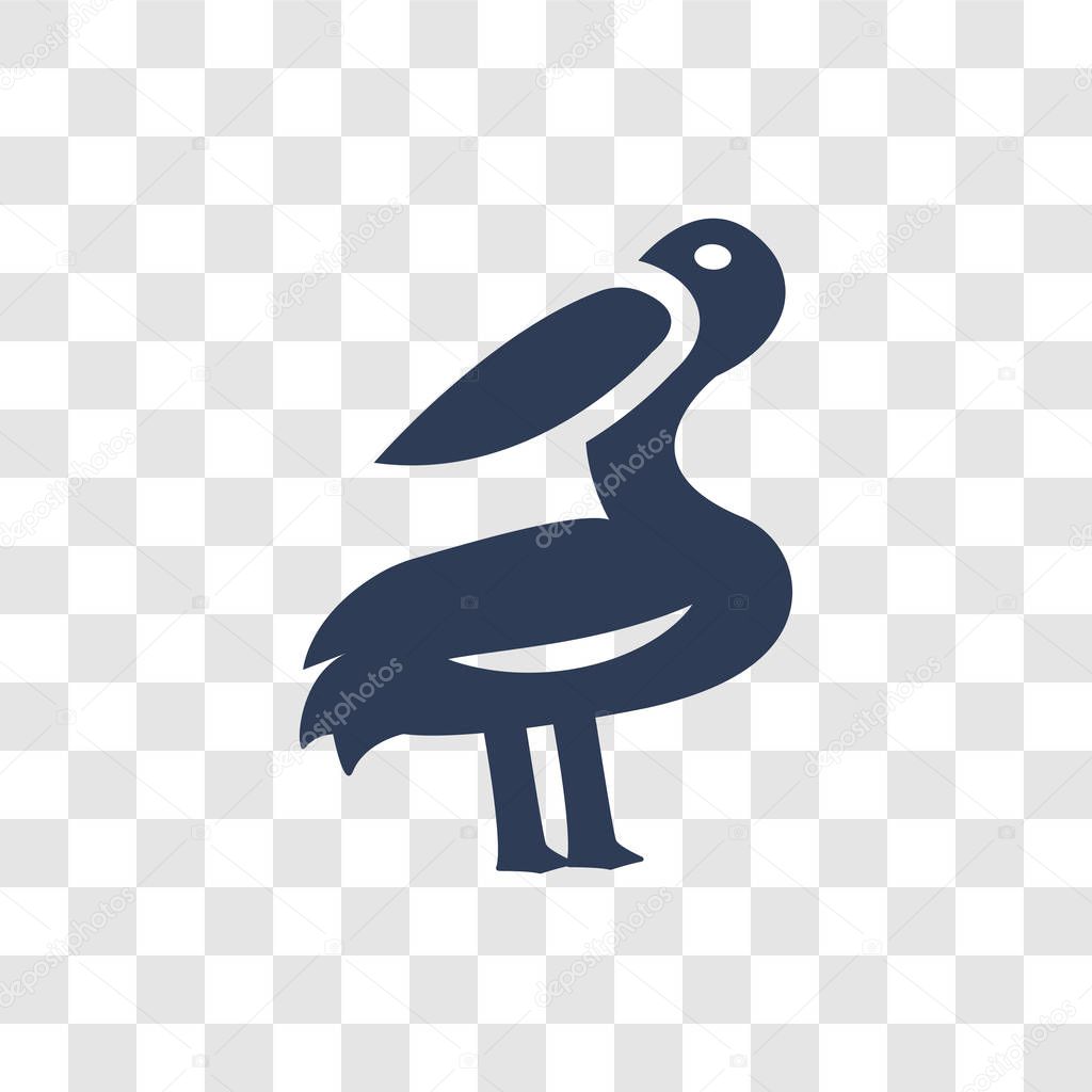 Pelican icon. Trendy Pelican logo concept on transparent background from animals  collection