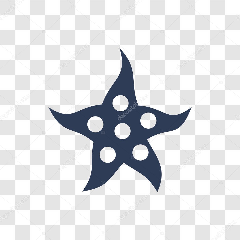 Starfish icon. Trendy Starfish logo concept on transparent background from animals  collection