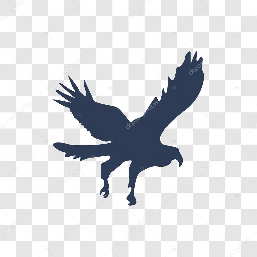 Hawk icon. Trendy Hawk logo concept on transparent background from animals   collection