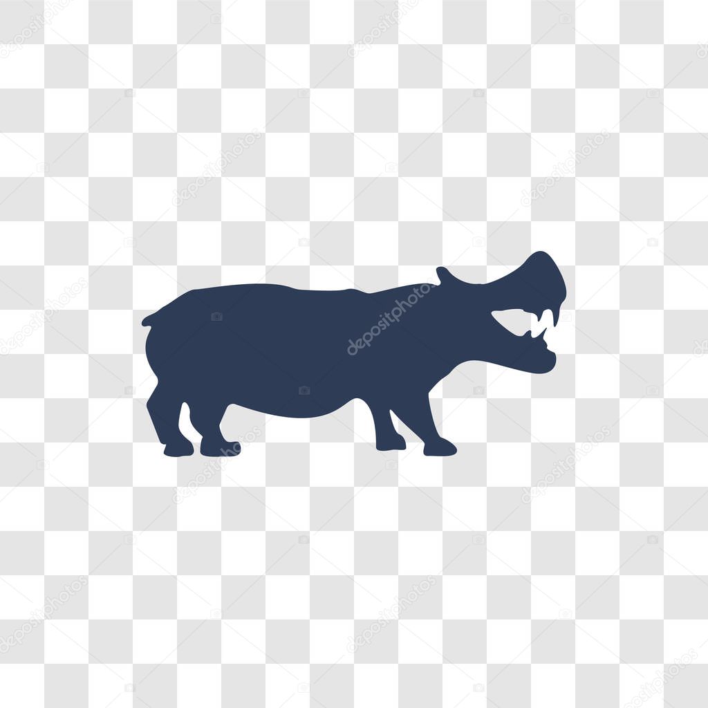 Hippo icon. Trendy Hippo logo concept on transparent background from animals   collection