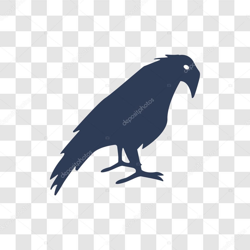 Raven icon. Trendy Raven logo concept on transparent background from animals   collection