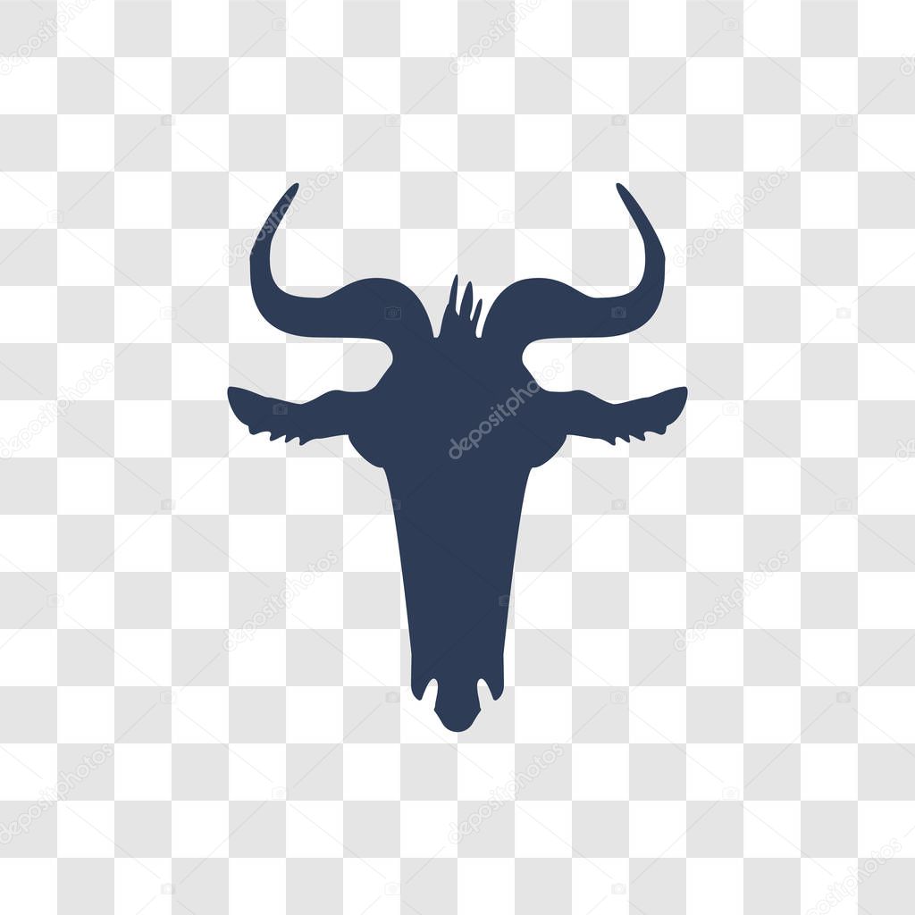 Wildebeest icon. Trendy Wildebeest logo concept on transparent background from animals   collection