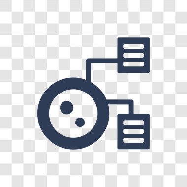 Biyonik kontakt lens simgesi. Trendy biyonik kontakt lens logo kavramı yapay zeka koleksiyonundan şeffaf arka plan üzerinde