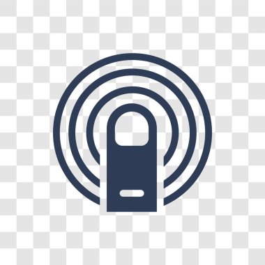 Parmak denetimi simgesini. Trendy parmak denetim logo kavramı yapay zeka koleksiyonundan şeffaf arka plan üzerinde