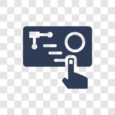 Sürükleyici simgesi. Yapay zeka koleksiyonundan şeffaf arka plan üzerinde trendy sürükleyici logo kavramı