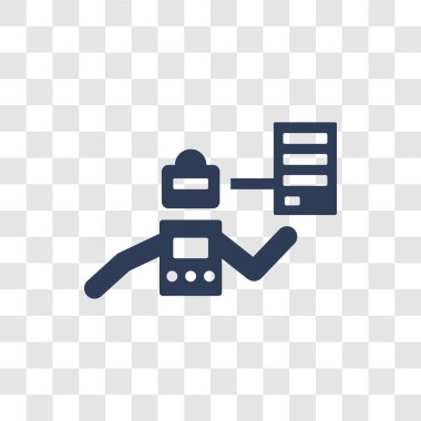 Robotik simgesi kanunları. Robotik logo kavramı yapay zeka koleksiyonundan şeffaf arka plan üzerinde trendy yasaları