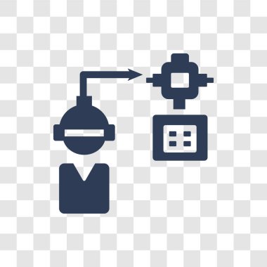 Zihin transfer simgesi. Trendy zihin transfer logo kavramı yapay zeka koleksiyonundan şeffaf arka plan üzerinde