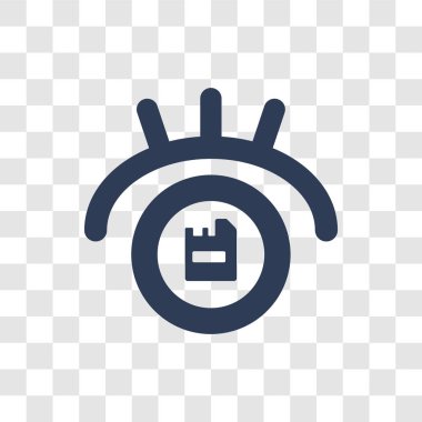 Akıllı lens simgesi. Trendy akıllı objektif logo konsepti yapay zeka koleksiyonundan şeffaf arka plan üzerinde