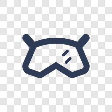 VR gözlük simgesi. Trendy Vr gözlük logo kavramı yapay zeka koleksiyonundan şeffaf arka plan üzerinde