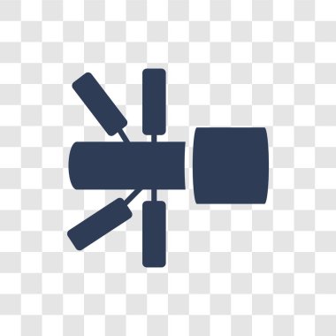 Hubble Uzay Teleskobu simgesi. Trendy Hubble Uzay Teleskobu logo kavramı astronomi koleksiyonundan şeffaf arka plan üzerinde