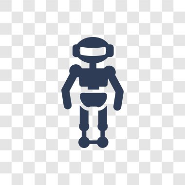 Alan robot simgesi. Modaya uygun alan robot logo kavramı astronomi koleksiyonundan şeffaf arka plan üzerinde