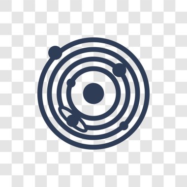 Güneş sistem kutsal kişilerin resmi. Trendy güneş sistemi logosu kavram şeffaf arka plan astronomi Collection