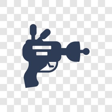 Uzay silah simgesi. Modaya uygun alanı silah logo kavram şeffaf arka plan astronomi Collection