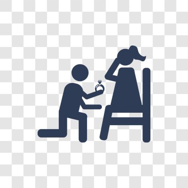 Evlilik kutsal kişilerin resmi. Doğum günü partisi ve düğün koleksiyonu şeffaf arka plan üzerinde trendy evlilik logo kavramı