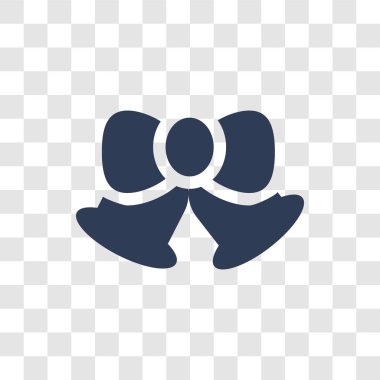 Düğün çanları simgesi. Moda düğün çanları logo kavramı Doğum günü partisi ve düğün koleksiyonu şeffaf arka plan üzerinde