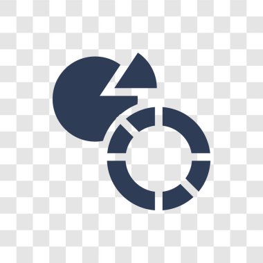 Veri analytics dairesel simgesi. Modaya uygun veri analytics dairesel logo kavramı iş ve analytics koleksiyonundan şeffaf arka plan üzerinde
