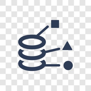 Çeşitli simge. Modaya uygun çeşitli logo kavramı iş ve analytics koleksiyonundan şeffaf arka plan üzerinde