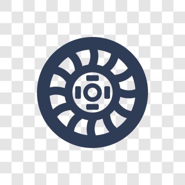 Araba debriyaj simgesi. Trendy araba debriyaj logo kavramı araba parçaları koleksiyonundan şeffaf arka plan üzerinde