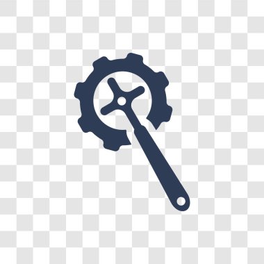 araba KRANK simgesi. Trendy araba logosu konsept araba parçaları koleksiyonundan şeffaf arka plan üzerinde krank