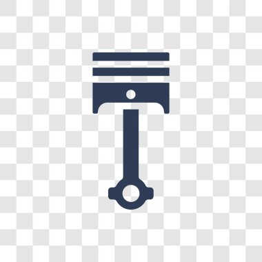 Araba silindir simgesi. Trendy araba silindir logo kavramı araba parçaları koleksiyonundan şeffaf arka plan üzerinde