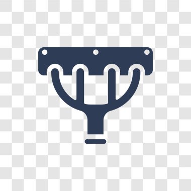 Araba manifold simgesi. Trendy araba manifold logo kavramı araba parçaları koleksiyonundan şeffaf arka plan üzerinde