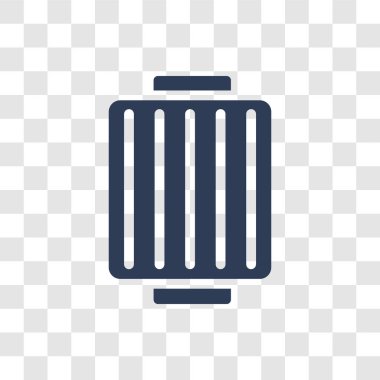 Araba yağ filtre simgesi. Trendy araba yağ filtresi logo kavramı araba parçaları koleksiyonundan şeffaf arka plan üzerinde