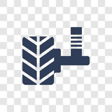 Araba süspansiyon simgesi. Trendy araba süspansiyon logo kavramı araba parçaları koleksiyonundan şeffaf arka plan üzerinde