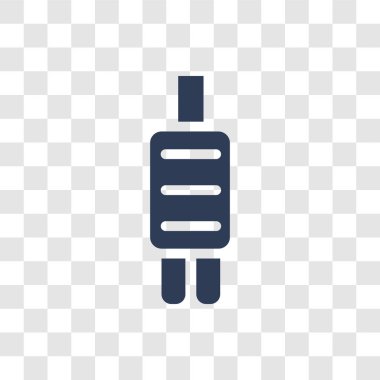 Araba egzoz borusuna simgesi. Trendy araba egzoz borusuna logo kavramı araba parçaları koleksiyonundan şeffaf arka plan üzerinde