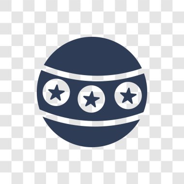 Sirk topu simgesi. Trendy sirk topu logo kavramı sirk koleksiyonundan şeffaf arka plan üzerinde