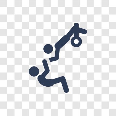 Trapez simgesi. Trendy trapez logo kavramı sirk koleksiyonundan şeffaf arka plan üzerinde