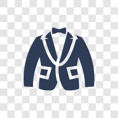 Ceketimi simgesi. Trendy ceketimi logo kavramı kıyafetler koleksiyonundan şeffaf arka plan üzerinde