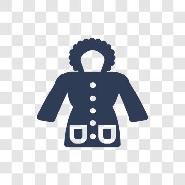 Parka simgesi. Trendy Parka logo kavramı kıyafetler koleksiyonundan şeffaf arka plan üzerinde