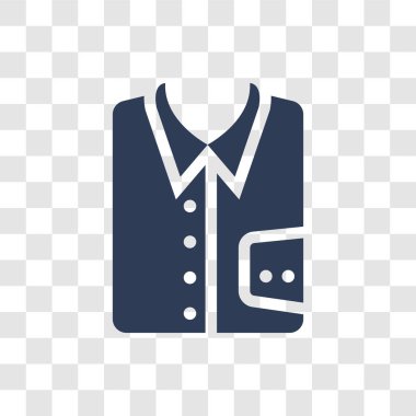 Gömlek simgesi. Son moda gömlek logo kavramı kıyafetler koleksiyonundan şeffaf arka plan üzerinde