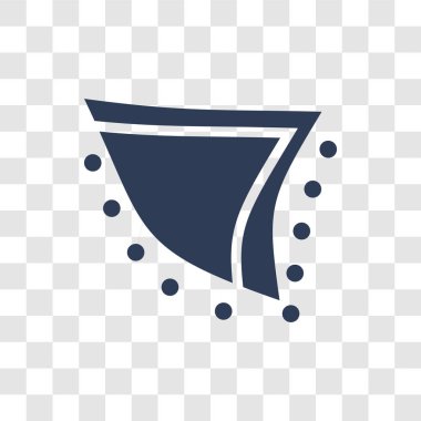 Şal simgesi. Trendy şal logo kavramı kıyafetler koleksiyonundan şeffaf arka plan üzerinde