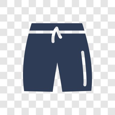 Kısa kutsal kişilerin resmi. Trendy kısa logo kavramı kıyafetler koleksiyonundan şeffaf arka plan üzerinde