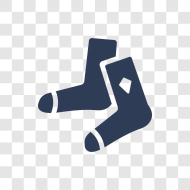 Çorap simgesi. Trendy Çoraplar logo kavramı kıyafetler koleksiyonundan şeffaf arka plan üzerinde