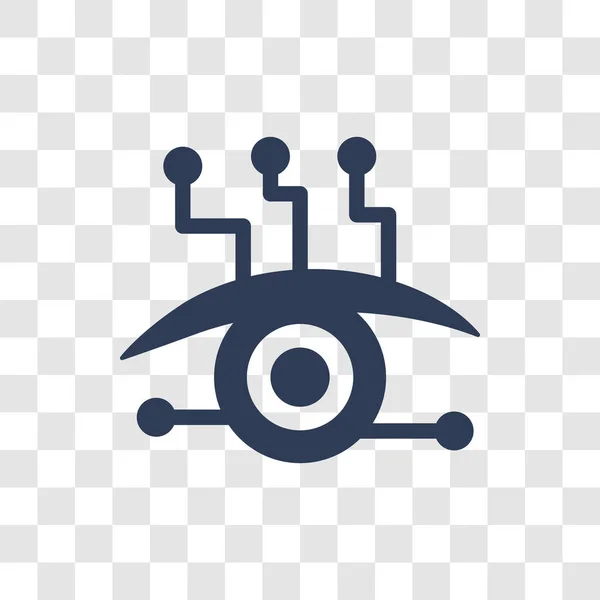 Het Pictogram Van Kraan Van Het Oog Trendy Eye Tik — Stockvector