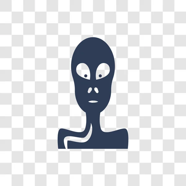 Icône Extraterrestre Concept Logo Extraterrestre Tendance Sur Fond Transparent Collection — Image vectorielle