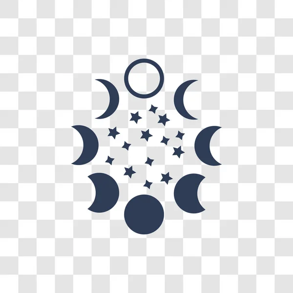 Moon aşama simgesi. Trendy Moon aşama logo kavram şeffaf arka plan astronomi Collection