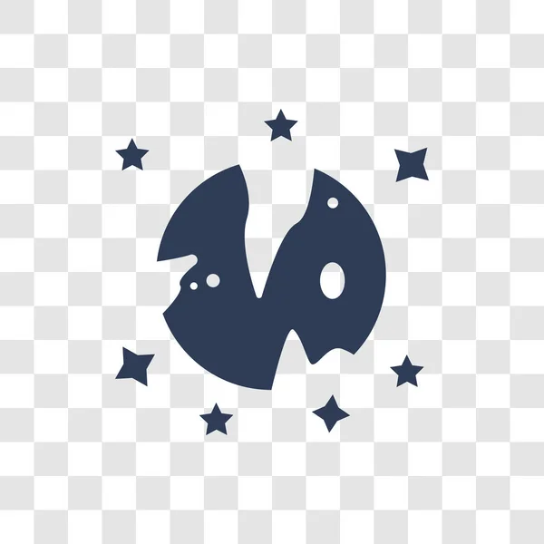 Ícone Plutão Conceito Logotipo Plutão Moda Fundo Transparente Coleção Astronomia —  Vetores de Stock