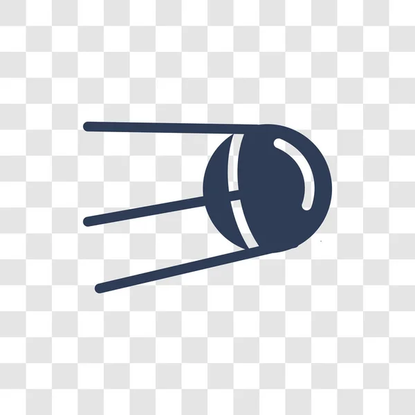 Sputnik Ikona Modny Sputnik Koncepcja Logo Przezroczystym Tle Kolekcji Astronomii — Wektor stockowy