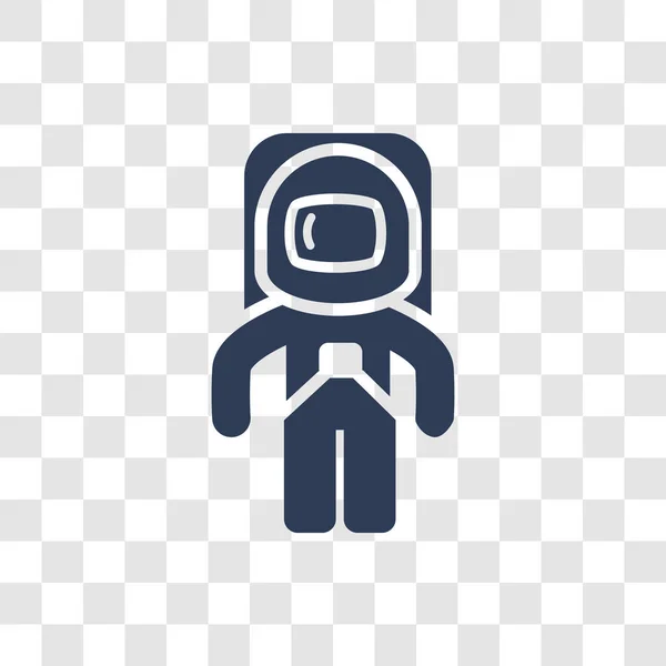 Ícone Astronauta Trendy Spaceman Conceito Logotipo Fundo Transparente Coleção Astronomia — Vetor de Stock