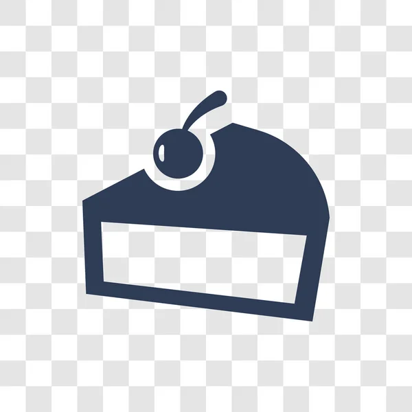 Εικονίδιο Φέτα Κέικ Μοντέρνα Έννοια Λογότυπο Φέτα Κέικ Διαφανές Φόντο — Διανυσματικό Αρχείο