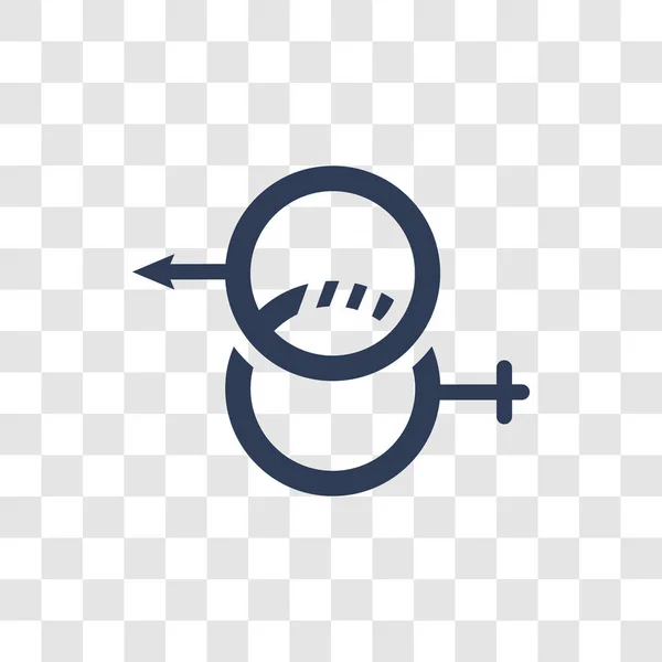 Het Pictogram Van Geslachten Trendy Genders Logo Concept Transparante Achtergrond — Stockvector