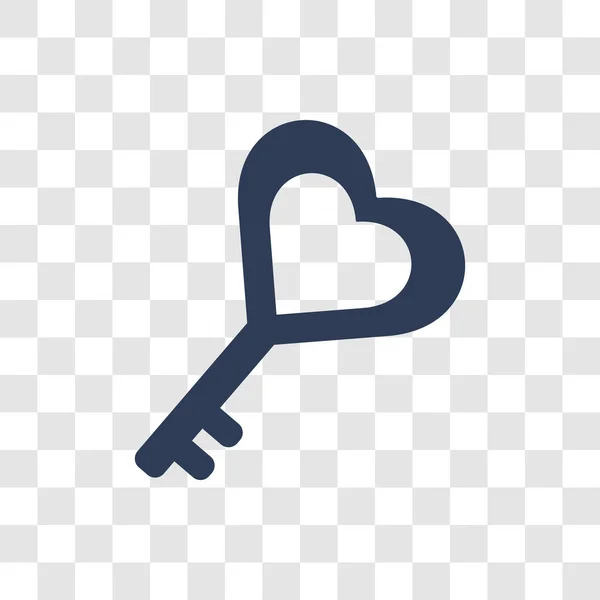 Icono Llave Del Amor Amor Moderno Concepto Logotipo Clave Sobre — Vector de stock