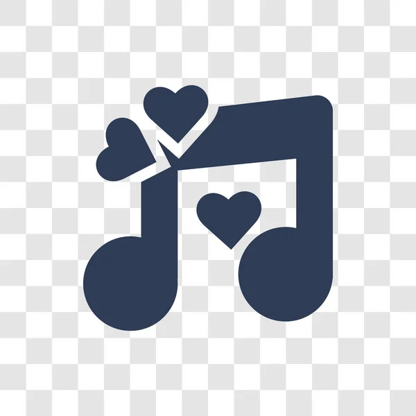 Amor Icono Música Amor Moda Concepto Logotipo Música Sobre Fondo — Vector de stock