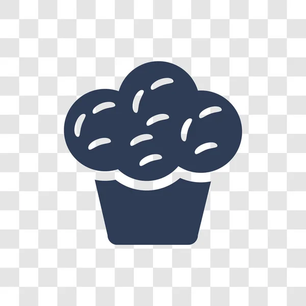 Muffin Symbol Trendiges Muffin Logo Konzept Auf Transparentem Hintergrund Aus — Stockvektor