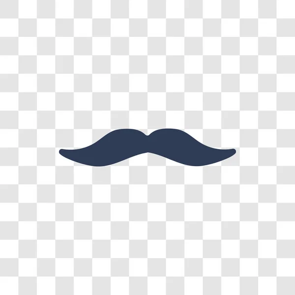 Icono Bigote Concepto Logotipo Moda Mustache Sobre Fondo Transparente Fiesta — Archivo Imágenes Vectoriales