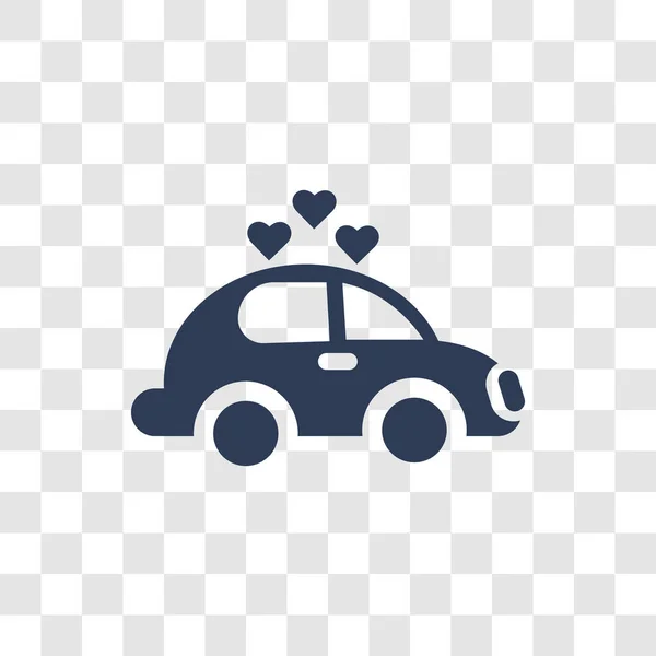 Wedding Car Icon Trendy Wedding Car Logo Concept Transparent Background — Stock Vector